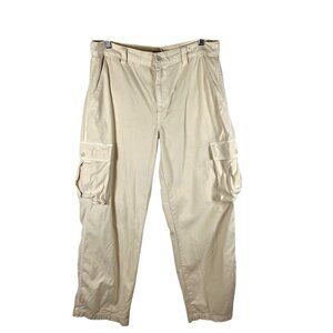 Madewell Low Slung Cargo Pants Womens 28 Ivory Wide Leg Casual Designer‎ skater